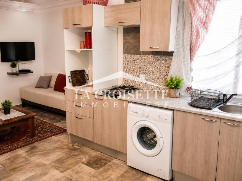 Appartement meublé S+1 avec jardin et piscine commune à La Marsa